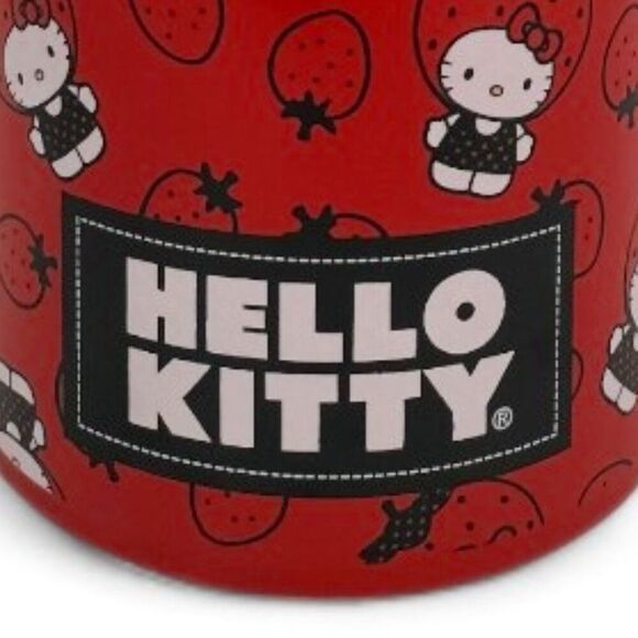 Sanrio Hello Kitty I Love Strawberries 18 oz. Large Ceramic Tea Coffee Mug - Picture 5 of 8